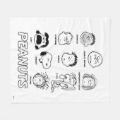 Peanuts gezichten fleece deken (Voorkant (Horizontaal))