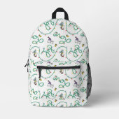 Peanuts | Glanzend en helder kerstliefdespatroon Bedrukte Rugzak (Voorkant)