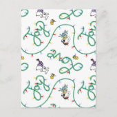 Peanuts | Glanzend en helder kerstliefdespatroon Briefkaart (Voorkant)