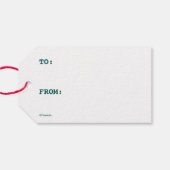 Peanuts | Glanzend en helder kerstliefdespatroon Cadeaulabel (Achterkant Horizontaal)