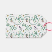 Peanuts | Glanzend en helder kerstliefdespatroon Cadeaulabel (Voorkant (Horizontaal))