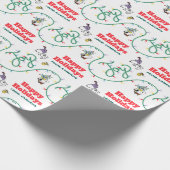 Peanuts | Glanzend en helder kerstliefdespatroon Cadeaupapier (Hoek)