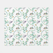 Peanuts | Glanzend en helder kerstliefdespatroon Fleece Deken (Voorkant (Horizontaal))