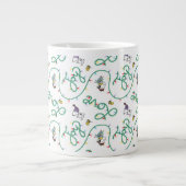 Peanuts | Glanzend en helder kerstliefdespatroon Grote Koffiekop (Voorkant)