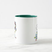 Peanuts | Glanzend en helder kerstliefdespatroon Mok (Midden)