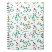 Peanuts | Glanzend en helder kerstliefdespatroon Notitieboek (Voorkant)