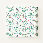 Peanuts | Glanzend en helder kerstliefdespatroon Notitieboek (Achterkant)