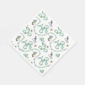 Peanuts | Glanzend en helder kerstliefdespatroon Servet (Hoek)