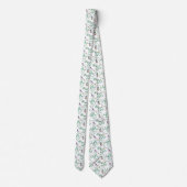 Peanuts | Glanzend en helder kerstliefdespatroon Stropdas (Achterkant)