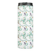 Peanuts | Glanzend en helder kerstliefdespatroon Thermosbeker (Achterkant)