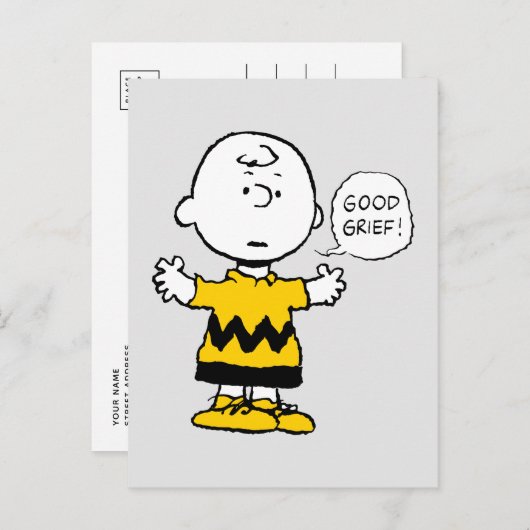 Peanuts | Goed verdriet Charlie Brown Briefkaart (Voorkant / Achterkant)