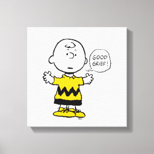 Peanuts   Goed verdriet Charlie Brown Canvas Afdruk