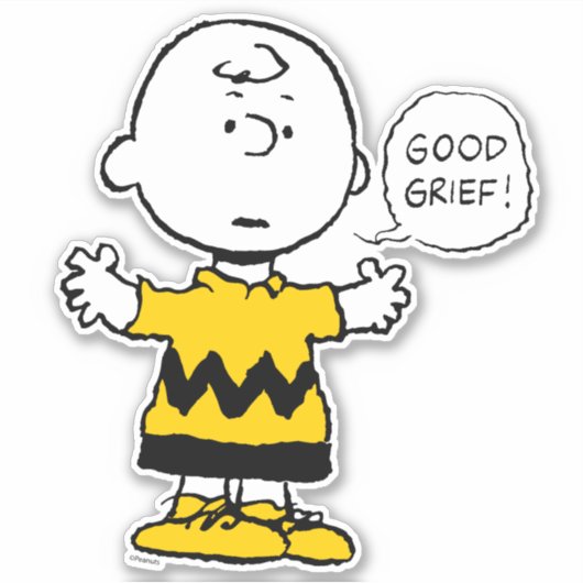 Peanuts | Goed verdriet Charlie Brown Sticker (Voorkant)