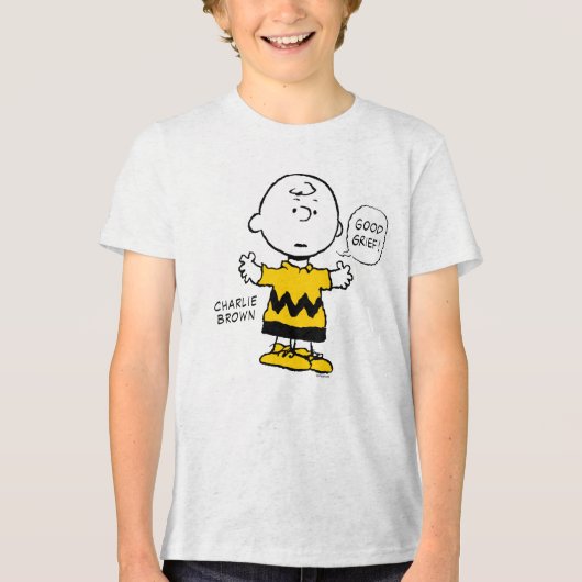 Peanuts | Goed verdriet Charlie Brown Tri-Blend Shirt (Voorkant)