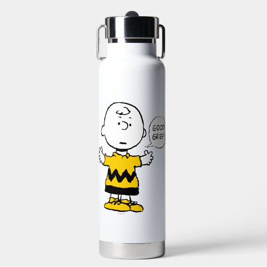Peanuts | Goed verdriet Charlie Brown Waterfles (Voorkant)
