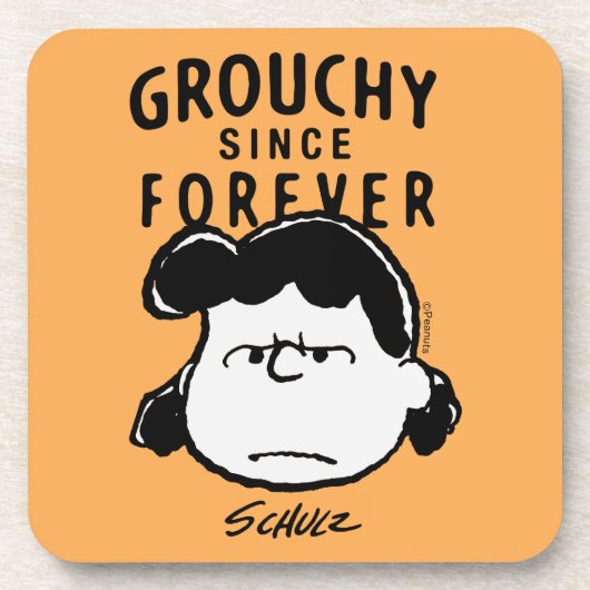 Peanuts | Grouchy Sinds Forever Lucy Bier Onderzetter (Voorkant)