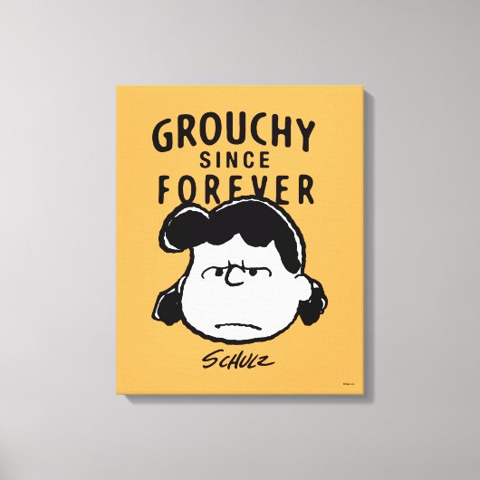 Peanuts | Grouchy Sinds Forever Lucy Canvas Afdruk (Voorkant)