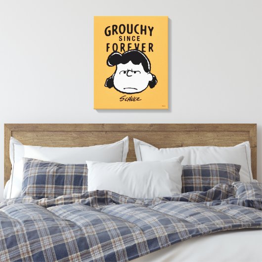 Peanuts | Grouchy Sinds Forever Lucy Canvas Afdruk (Insitu (Slaapkamer))