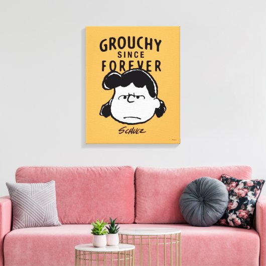 Peanuts | Grouchy Sinds Forever Lucy Canvas Afdruk (Insitu (Woonkamer))