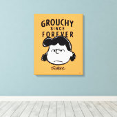 Peanuts | Grouchy Sinds Forever Lucy Canvas Afdruk (Insitu (Houten vloer))