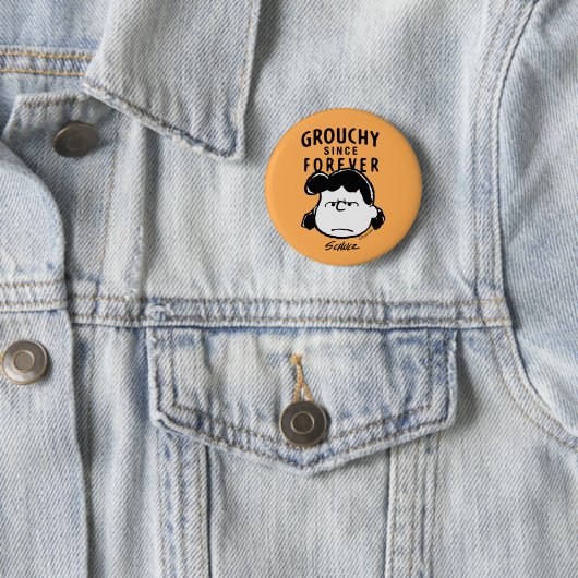 Peanuts | Grouchy Sinds Forever Lucy Ronde Button 5,7 Cm (In situ)