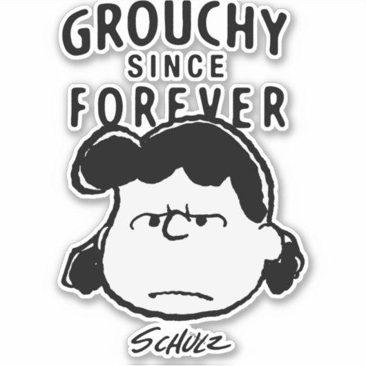 Peanuts | Grouchy Sinds Forever Lucy Sticker (Voorkant)