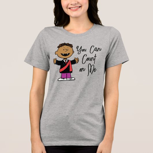 Peanuts | Halloween Franklin Vampire Tri-Blend Shirt (Voorkant)