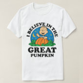 Peanuts Halloween geloof ik in de grote pompoen T-shirt (Design voorkant)