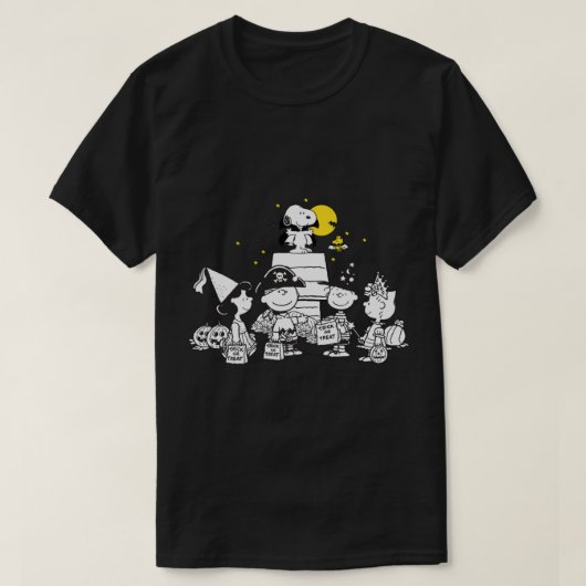 Peanuts Halloween Group Long Meve T-shirt (Design voorkant)