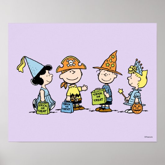 Peanuts Halloween snoep of levensgevaar Poster (Voorkant)