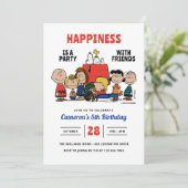 Peanuts Happiness Is A Party Birthday Kaart (Staand voorkant)