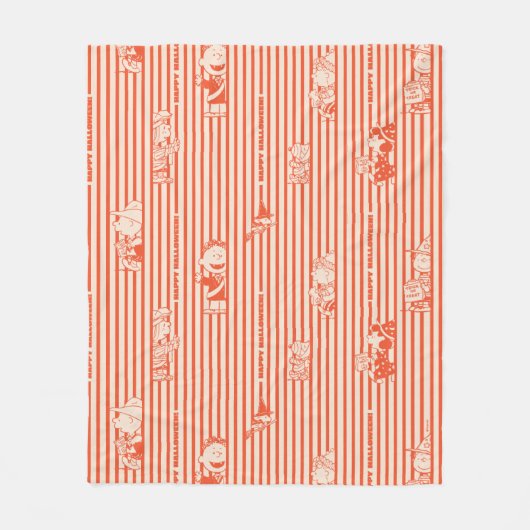 Peanuts |  Happy Halloween Pattern Fleece Deken (Voorkant)