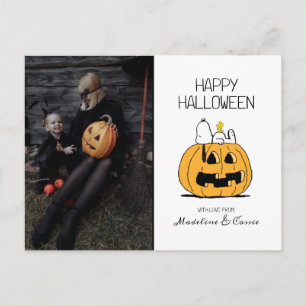 Peanuts   Happy Halloween Snoopy & Jack O' Lantern Feestdagenkaart