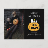 Peanuts | Happy Halloween Snoopy & Jack O' Lantern Feestdagenkaart (Voorkant)