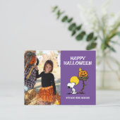 Peanuts | Happy Halloween Snoopy & Woodstock Feestdagenkaart (Staand voorkant)