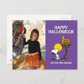 Peanuts | Happy Halloween Snoopy & Woodstock Feestdagenkaart (Voorkant / Achterkant)