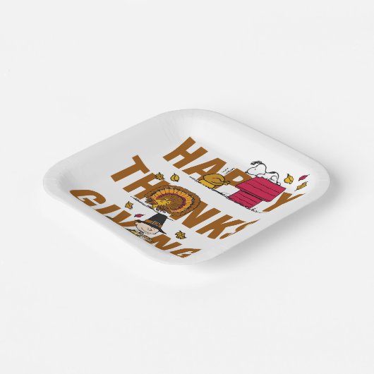 Peanuts | Happy Thanksgiving Combo Papieren Bordje (Gebogen)