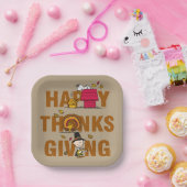 Peanuts | Happy Thanksgiving Combo Papieren Bordje (Feest)