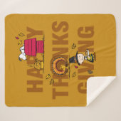 Peanuts | Happy Thanksgiving Combo Sherpa Deken (Voorkant (horizontaal))