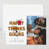 Peanuts | Happy Thanksgiving Feestdagenkaart (Voorkant / Achterkant)