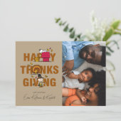 Peanuts | Happy Thanksgiving Feestdagenkaart (Staand voorkant)