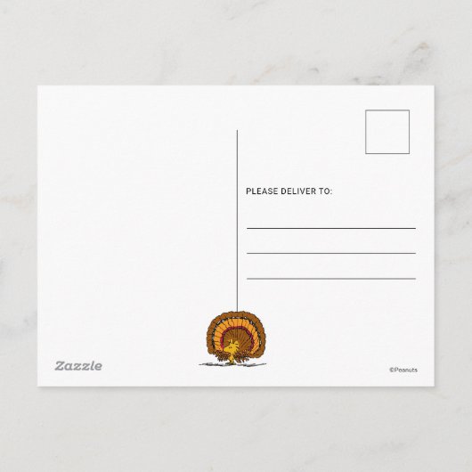 Peanuts | Happy Thanksgiving Pelgrims Feestdagenkaart (Achterkant)