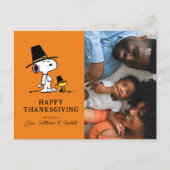 Peanuts | Happy Thanksgiving Pelgrims Feestdagenkaart (Voorkant)