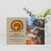 Peanuts | Happy Thanksgiving Woodstock Turkije Feestdagenkaart (Staand voorkant)