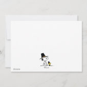 Peanuts | Happy Thanksgiving Woodstock Turkije Feestdagenkaart (Achterkant)