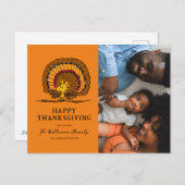 Peanuts | Happy Thanksgiving Woodstock Turkije Feestdagenkaart (Voorkant / Achterkant)