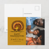 Peanuts | Happy Thanksgiving Woodstock Turkije Feestdagenkaart (Voorkant / Achterkant)