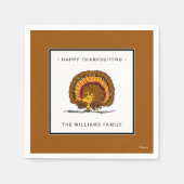 Peanuts | Happy Thanksgiving Woodstock Turkije Servet (Voorkant)