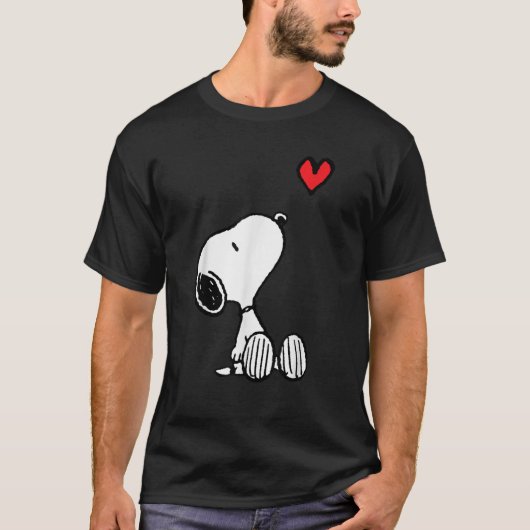 Peanuts Heart Sitting Snoopy T-shirt (Voorkant)