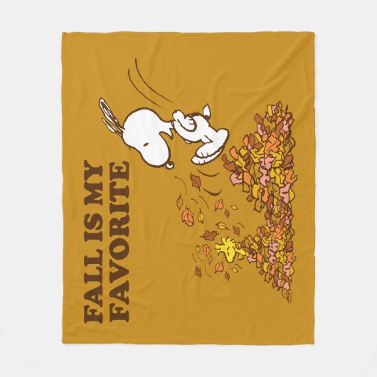 Peanuts | Herfst is mijn favoriet Fleece Deken (Voorkant)